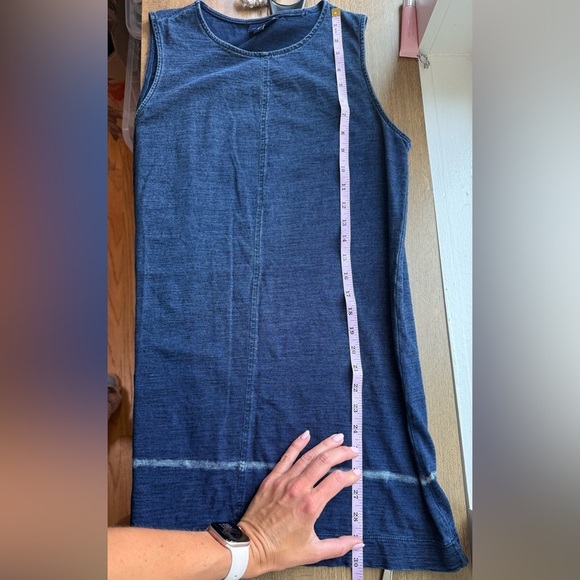 J.Jill Pure Jill Women's Indigo Blue 100% Cotton Sleeveless Tunic Top S - Picture 5 of 6